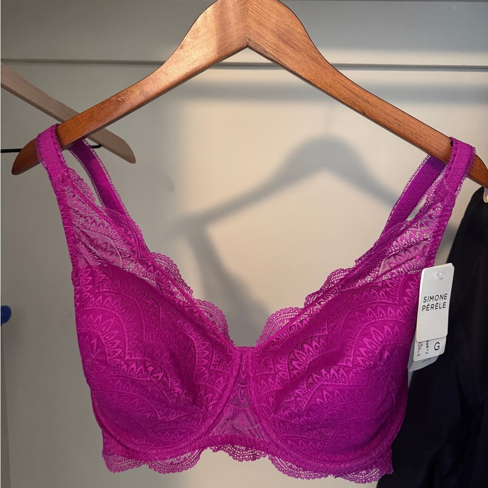 BNWT Simone Perele Pink Lace Underwire Bra